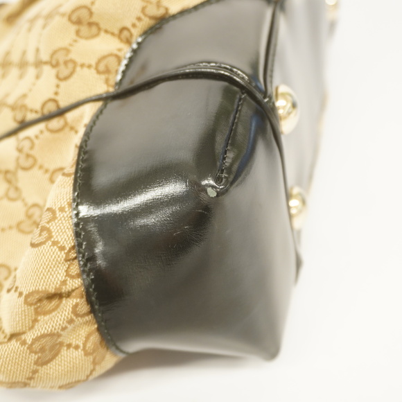 GUCCIAuth GG Canvas Tote Bag 203529 Women's Beige,Black - Picture 9 of 10